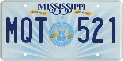 MS license plate MQT521