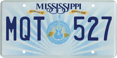 MS license plate MQT527