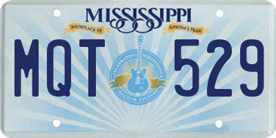MS license plate MQT529