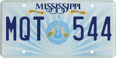 MS license plate MQT544