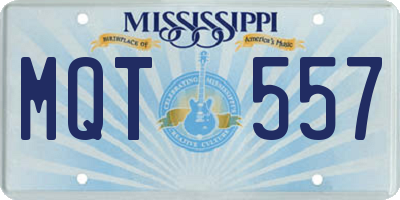 MS license plate MQT557