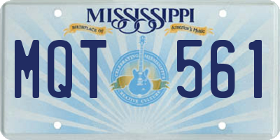 MS license plate MQT561