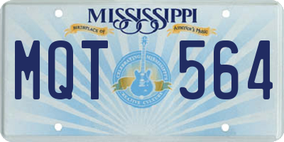 MS license plate MQT564