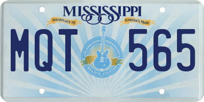 MS license plate MQT565