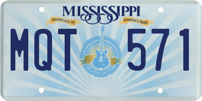 MS license plate MQT571