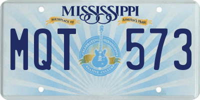MS license plate MQT573