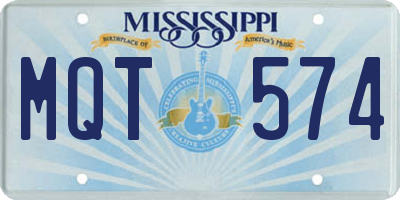 MS license plate MQT574