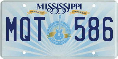 MS license plate MQT586
