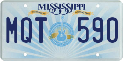 MS license plate MQT590