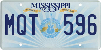 MS license plate MQT596