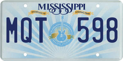 MS license plate MQT598