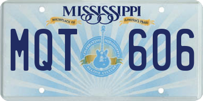 MS license plate MQT606