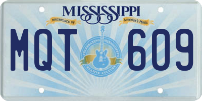 MS license plate MQT609
