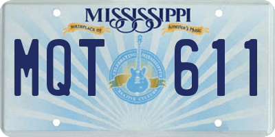 MS license plate MQT611