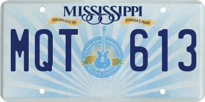 MS license plate MQT613