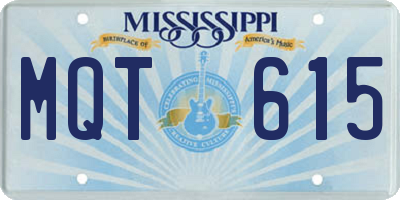 MS license plate MQT615
