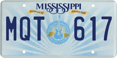 MS license plate MQT617