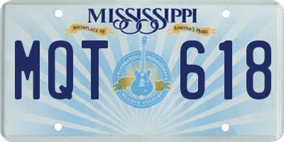 MS license plate MQT618