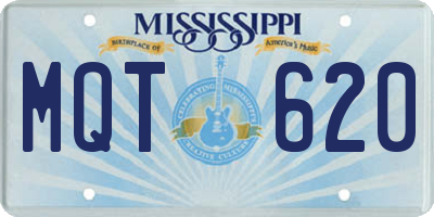 MS license plate MQT620
