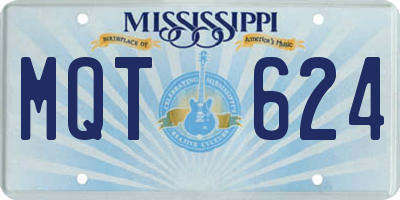 MS license plate MQT624