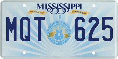 MS license plate MQT625
