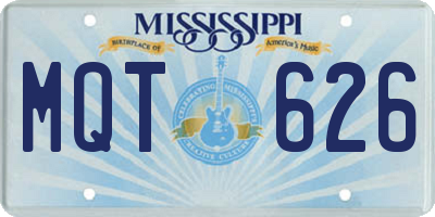 MS license plate MQT626