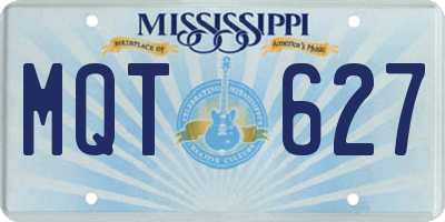 MS license plate MQT627