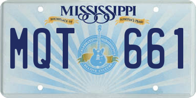MS license plate MQT661
