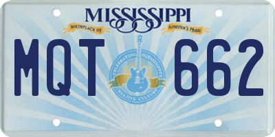 MS license plate MQT662