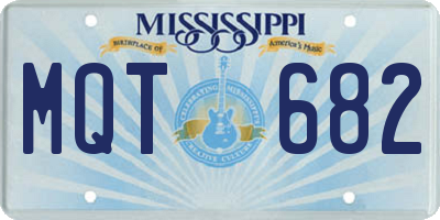 MS license plate MQT682