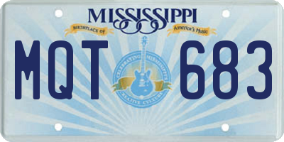MS license plate MQT683