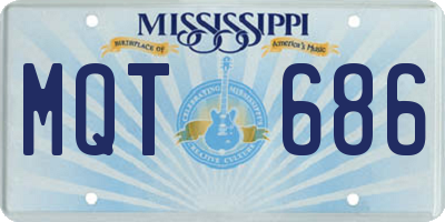 MS license plate MQT686