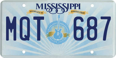 MS license plate MQT687