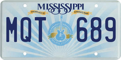MS license plate MQT689