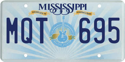 MS license plate MQT695