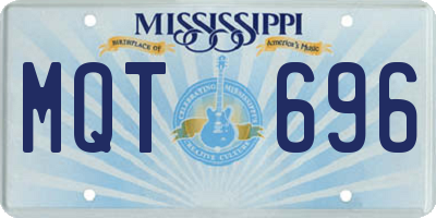 MS license plate MQT696