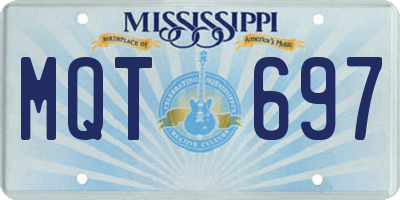 MS license plate MQT697