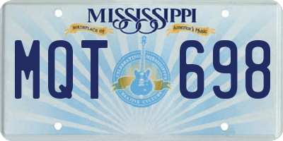 MS license plate MQT698