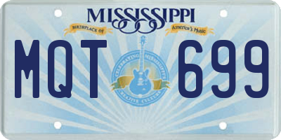 MS license plate MQT699