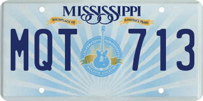 MS license plate MQT713