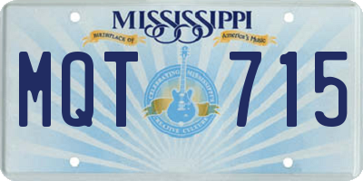 MS license plate MQT715