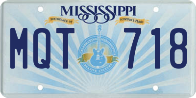 MS license plate MQT718