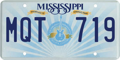 MS license plate MQT719