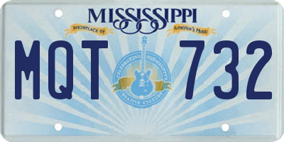 MS license plate MQT732