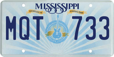 MS license plate MQT733