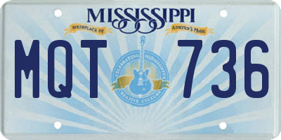 MS license plate MQT736