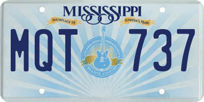 MS license plate MQT737