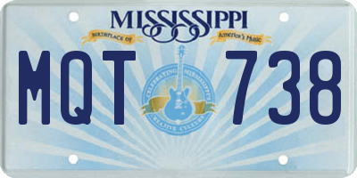 MS license plate MQT738