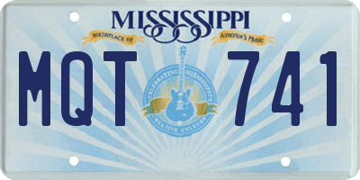 MS license plate MQT741