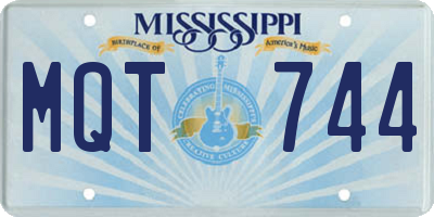 MS license plate MQT744